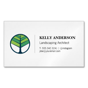 Landscaping Architect Tree Trimming Service Business Card Magnet