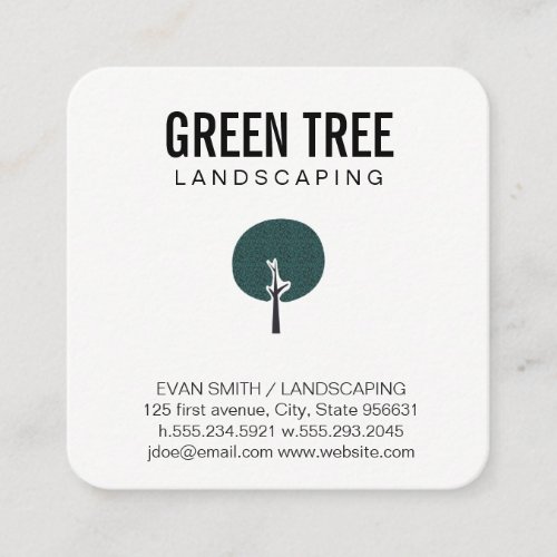 Landscaping Architecture Square Business Card