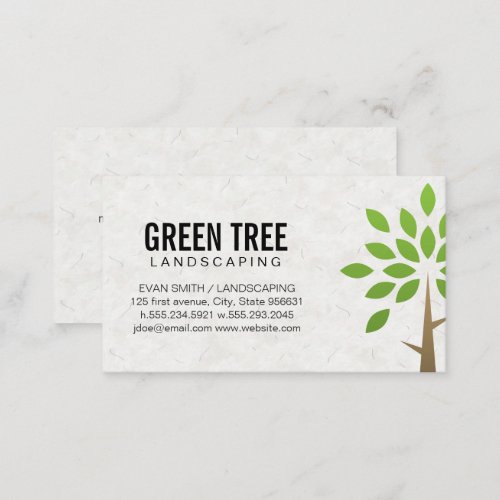 Landscaping Architecture  Tree Icon  Business Card