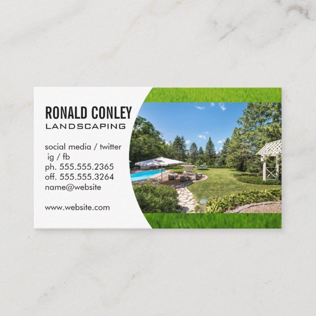 Landscaping | Backyard Garden Business Card (Front)
