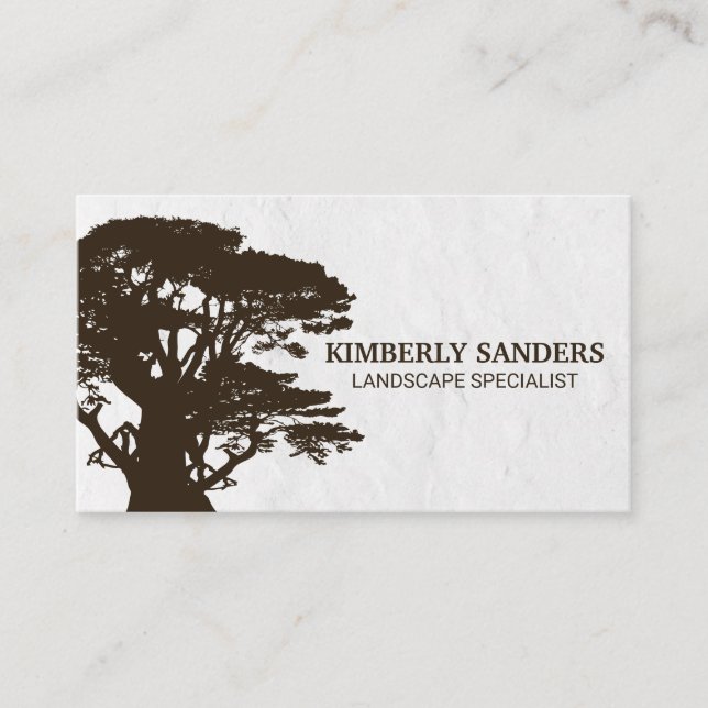 Landscaping | Big Brown Tree Business Card (Front)