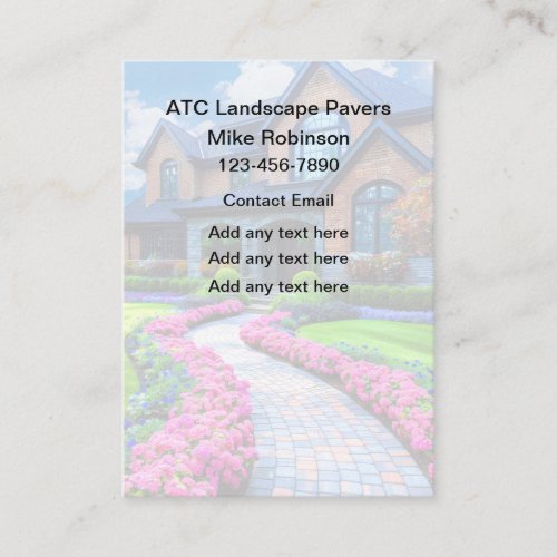 Landscaping Brick Paver Services Business Card