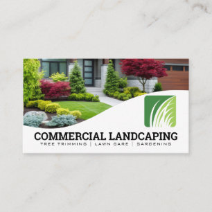 Landscaping Bushes Trees Gardening Business Card
