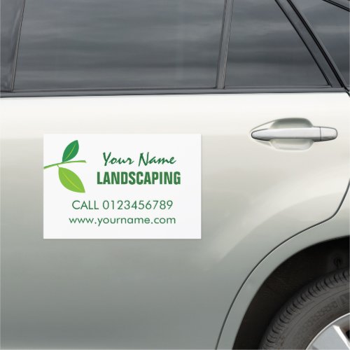 Landscaping business advertising car magnet