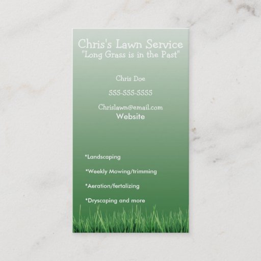 Customizable Landscaping Business Card