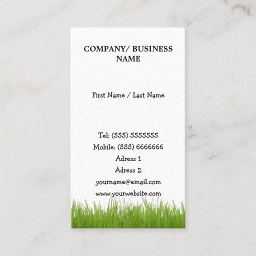 Customizable Landscaping Business Card