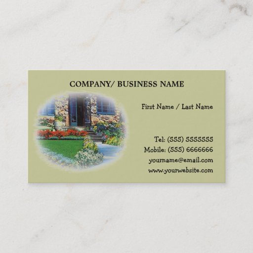 Customizable Landscaping Business Card