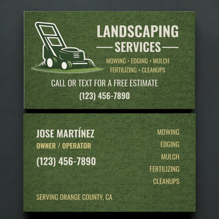 Landscaping Business Card