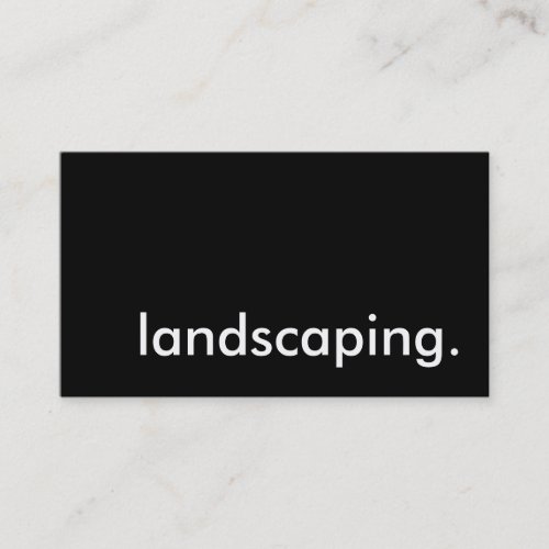 landscaping. business card template