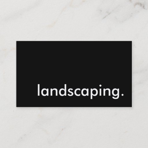 Customizable landscaping. business card template