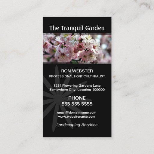 Customizable Landscaping Business Cards