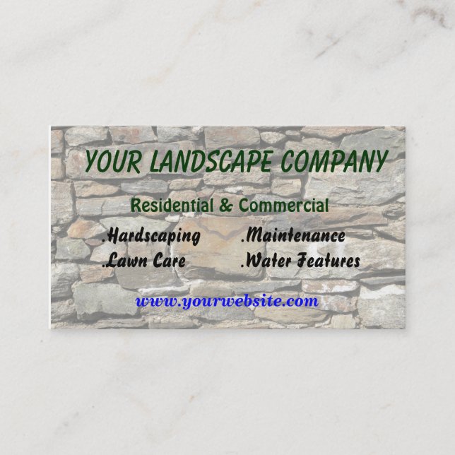 Landscaping Business Card Template (Front)