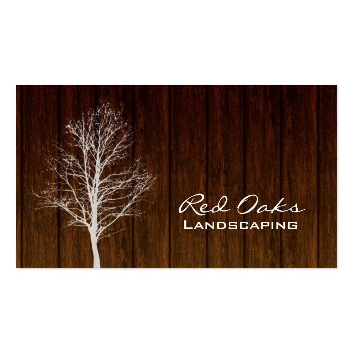 Construction Contractor Business Card Wood Grain