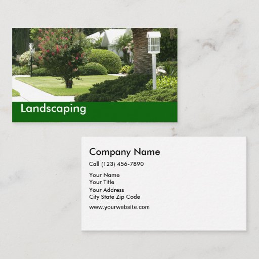 Customizable Landscaping Business Cards
