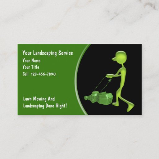 Customizable Landscaping Business Cards