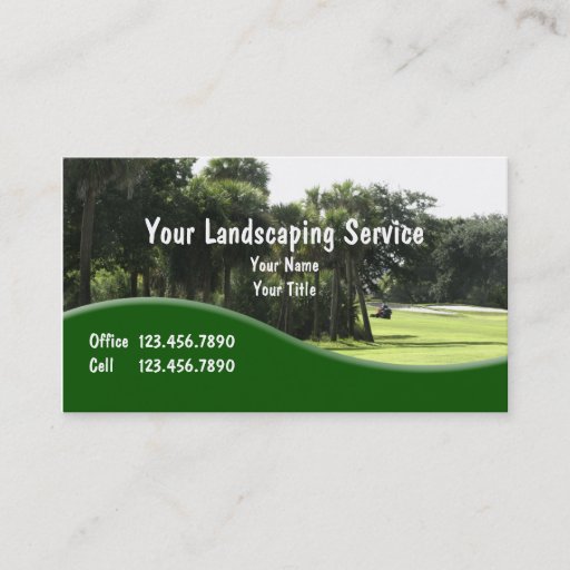 Customizable Landscaping Business Cards