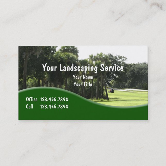 Landscaping Business Cards (Front)
