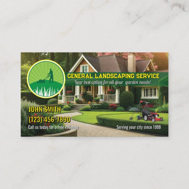 Landscaping Business Cards (Front)