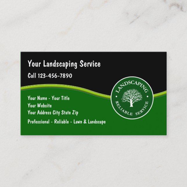Landscaping Business Cards (Front)