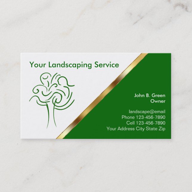 Landscaping Business Cards (Front)