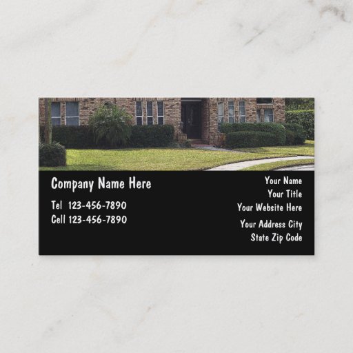 Customizable Landscaping Business Cards