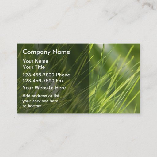 Customizable Landscaping Business Cards