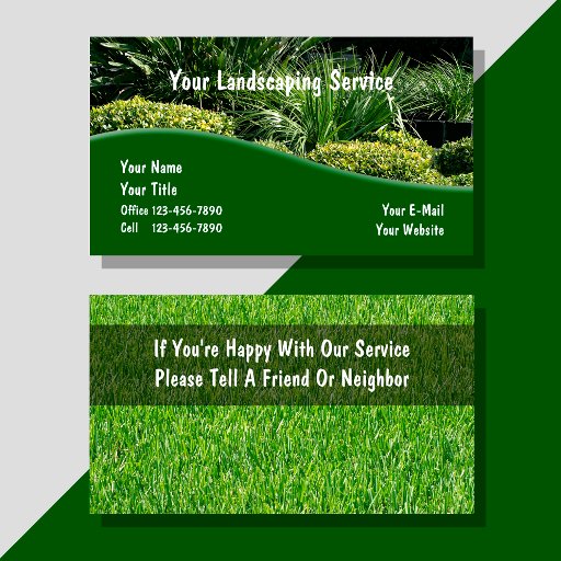 Customizable Landscaping Business Cards Fixed