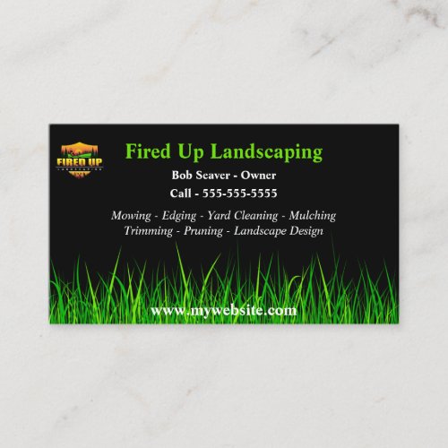 Landscaping Business Cards With Logo  Services
