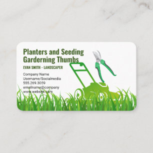 Landscaping Business   Lawn Mower  Card