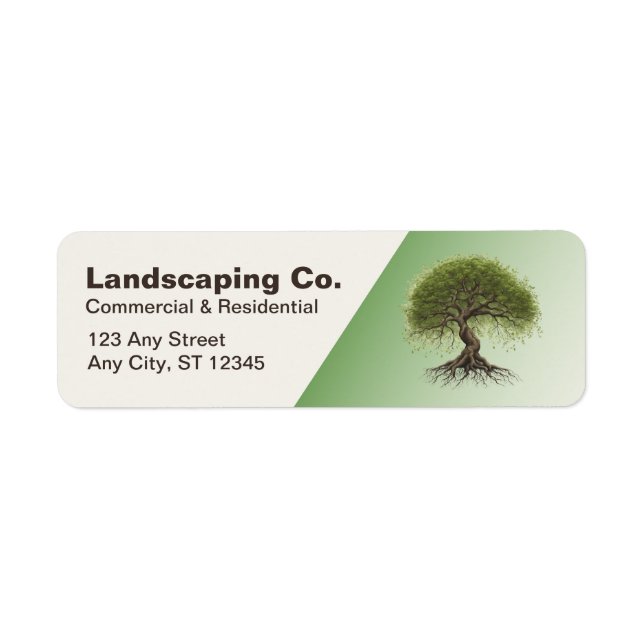 Landscaping Business Return Address Labels (Front)
