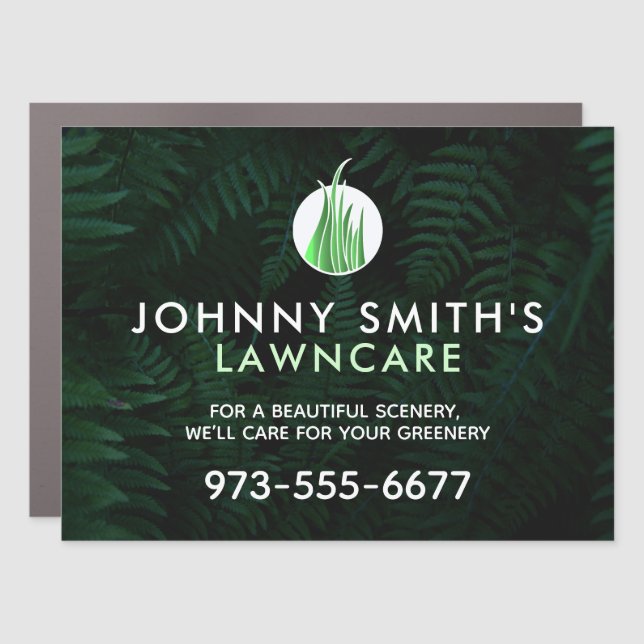 Landscaping Car Magnet (Front)