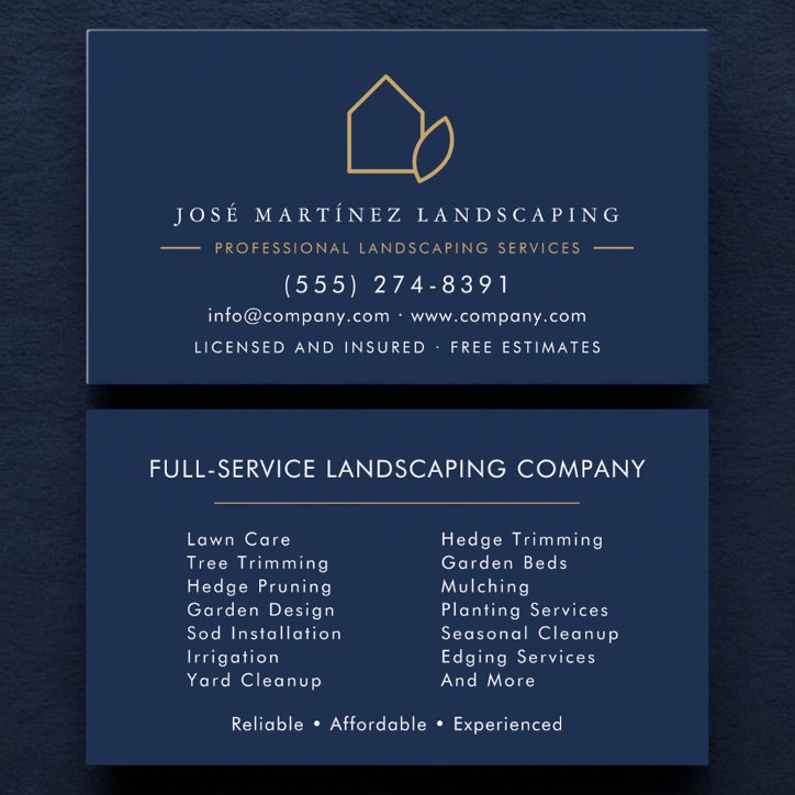Landscaping Company Lawn All Season Service Business Card
