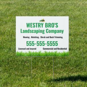 Landscaping Company Yard Sign