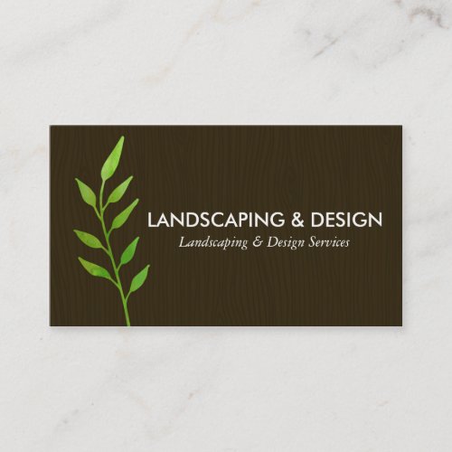 Landscaping  Design Modern Bark Business Card