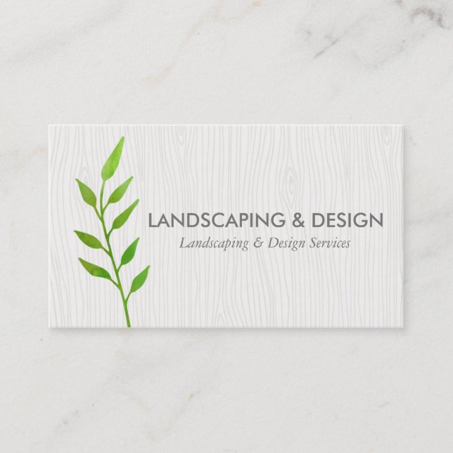 Landscaping & Design Modern Business Card (Front)