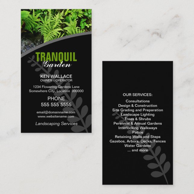 Landscaping Garden Business Card (Front/Back)
