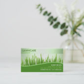 Landscaping Gardener Grass Lenin Clean Nature Business Card (Standing Front)