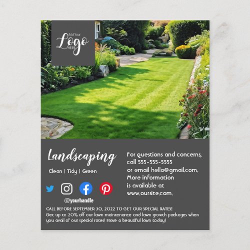 landscaping gardener tree surgeon arborist   flyer