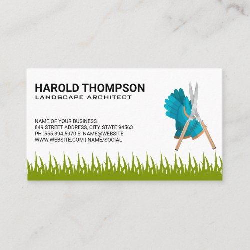 Landscaping  Gardening Equipment Business Card