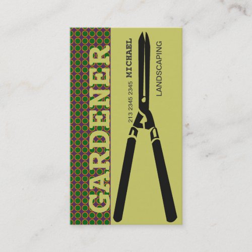 Landscaping Gardening Scissors for Gardeners Business Card