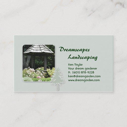 Customizable Landscaping Gazebo Business Card