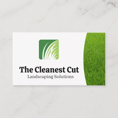 Landscaping Grass Logo  Lawn Care Business Card