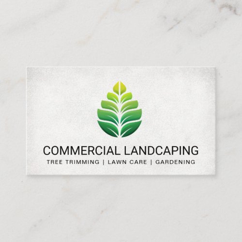 Landscaping Green Leaf Logo  Gardening  Business Card