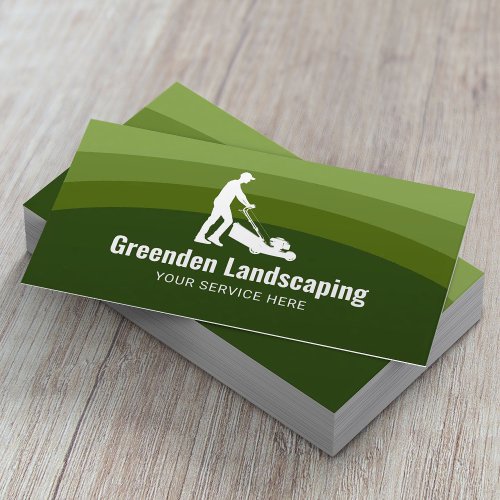 Landscaping Green Shades Professional Lawn Care Business Card