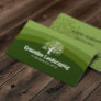 Landscaping Green Shades Tree Logo Lawn Care Business Card