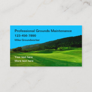 Landscaping Grounds Maintenance Business Cards