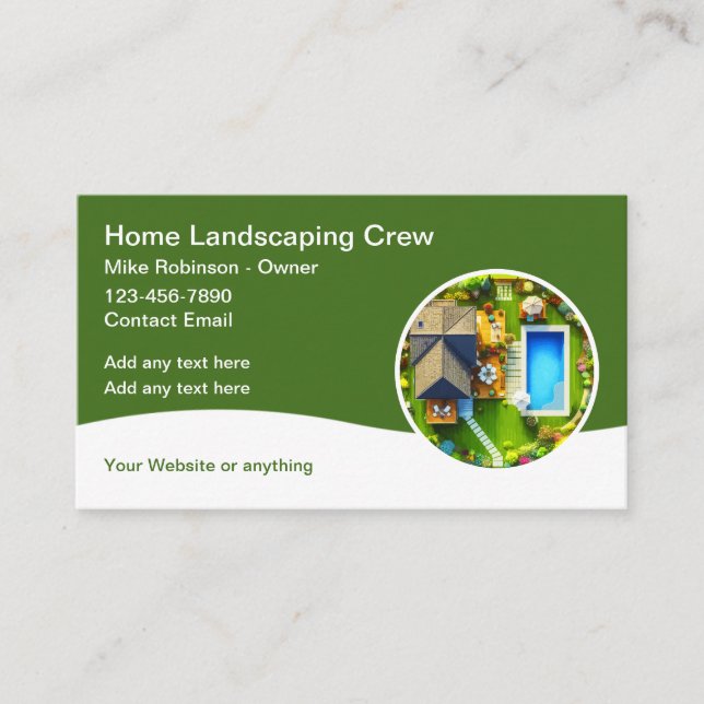 Landscaping Home Services Business Cards (Front)