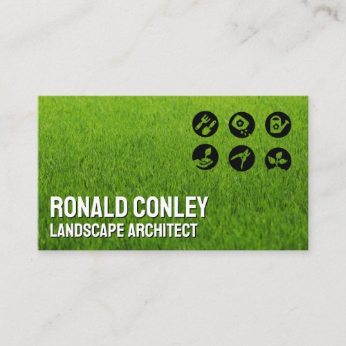 Landscaping Icons  Grass Business Card