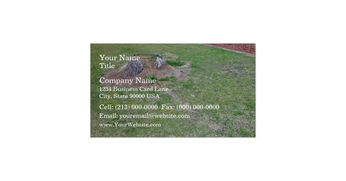 Landscaping Ideas to Cover a Tree Stump Business Card | Zazzle Landscaping Ideas to Cover a Tree Stump Business Card Zazzle