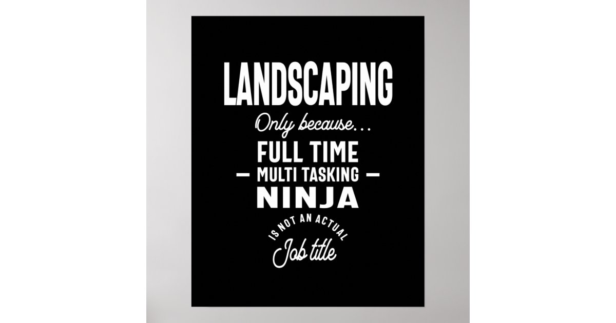 Landscaping Job Title Gift Poster Zazzle